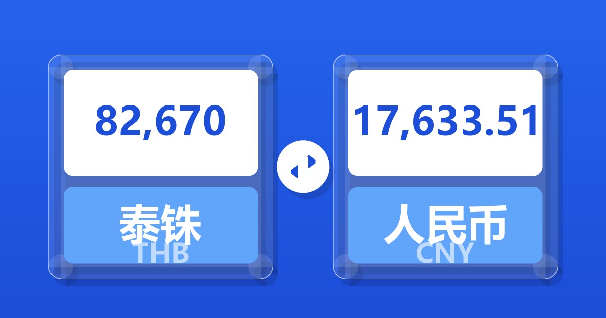 82,670泰铢兑人民币