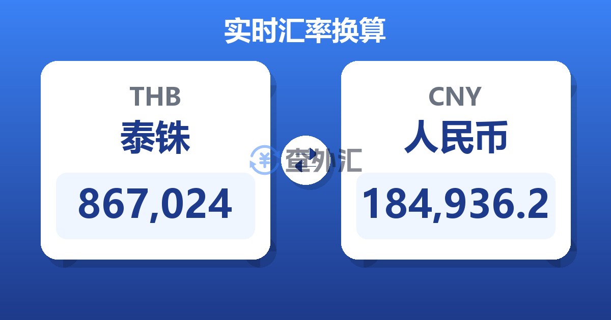 867,024泰铢兑人民币
