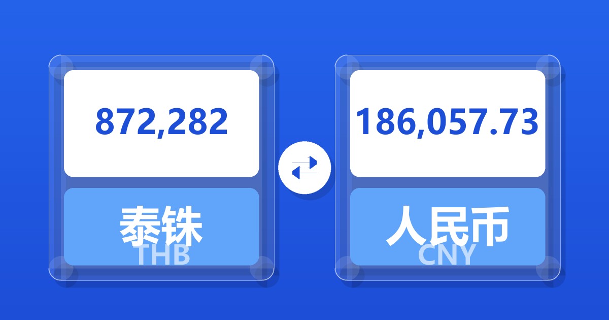 872,282泰铢兑人民币