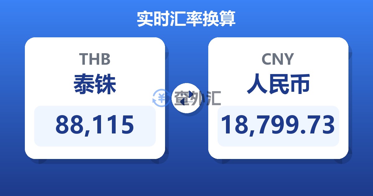 88,115泰铢兑人民币