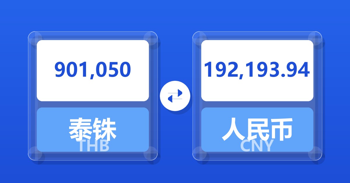 901,050泰铢兑人民币