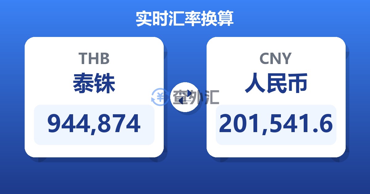 944,874泰铢兑人民币