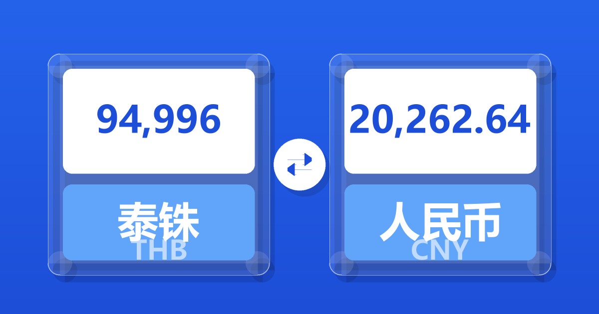 94,996泰铢兑人民币