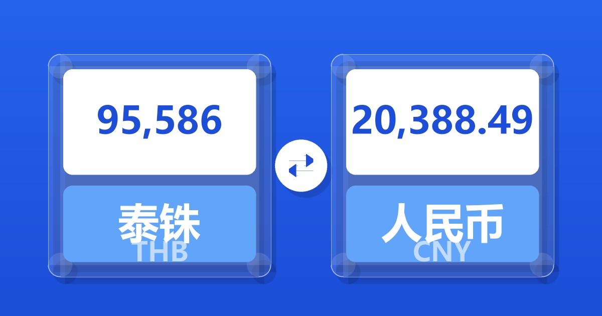 95,586泰铢兑人民币