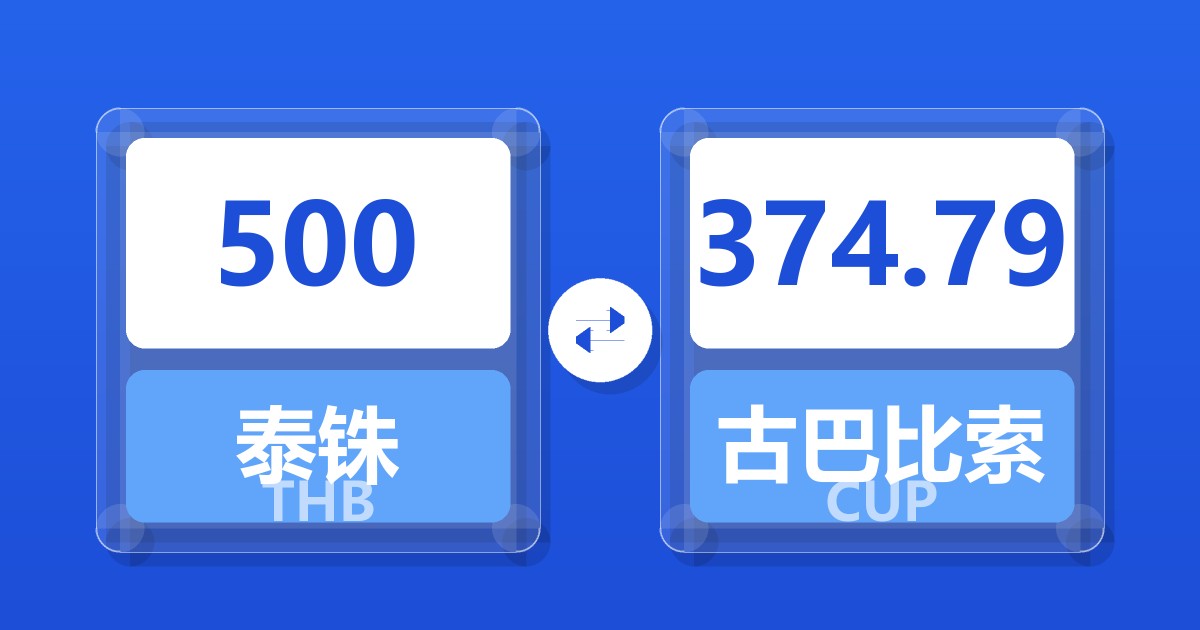 500泰铢兑古巴比索