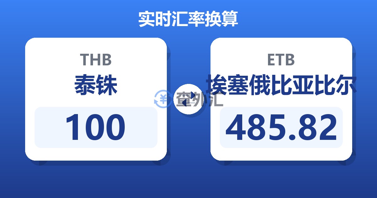 100泰铢兑埃塞俄比亚比尔