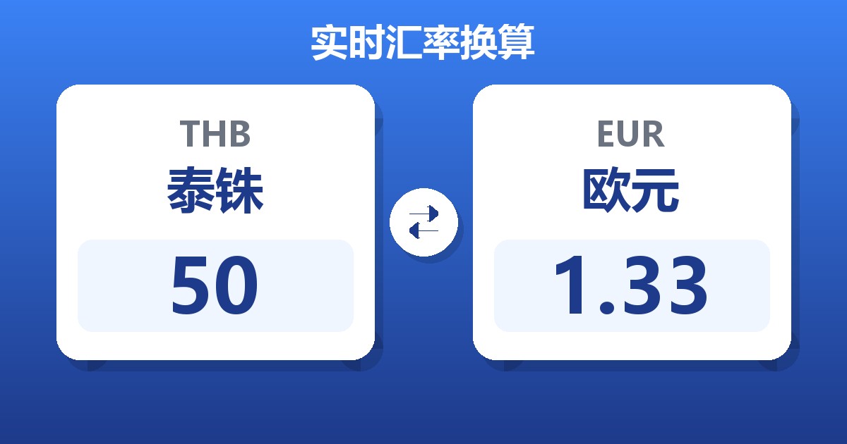 50泰铢兑欧元