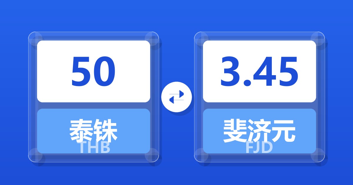 50泰铢兑斐济元