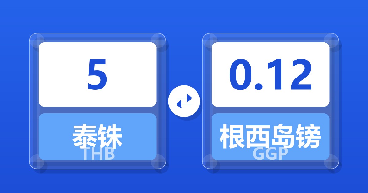 5泰铢兑根西岛镑