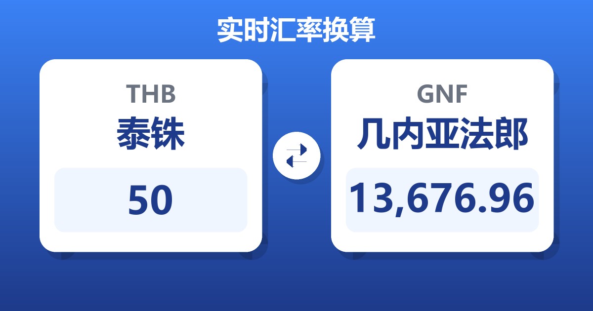 50泰铢兑几内亚法郎