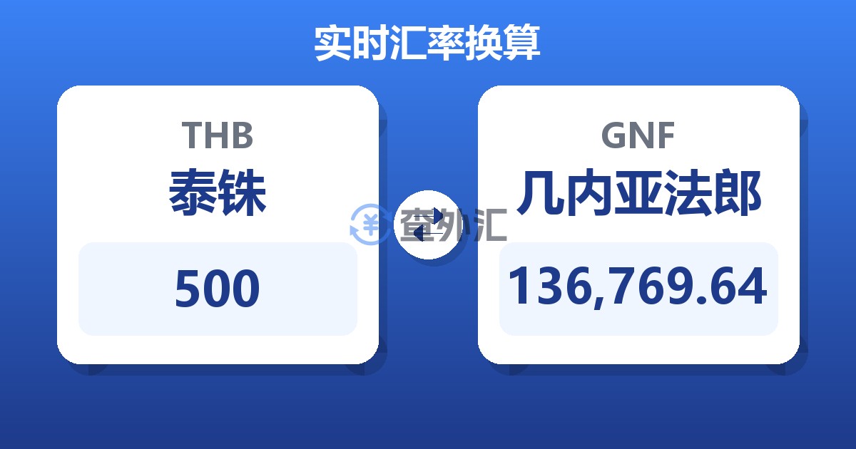 500泰铢兑几内亚法郎