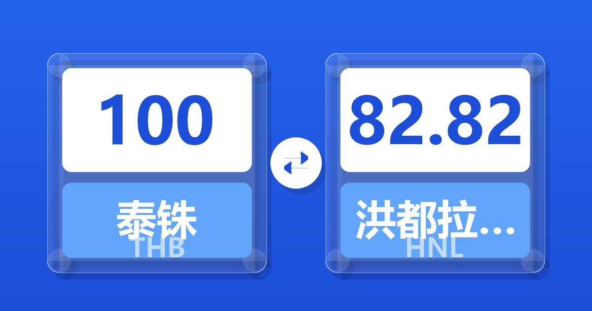 100泰铢兑洪都拉斯伦皮拉