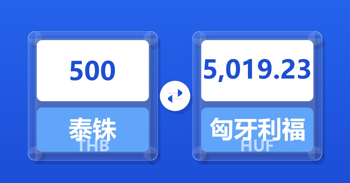500泰铢兑匈牙利福林
