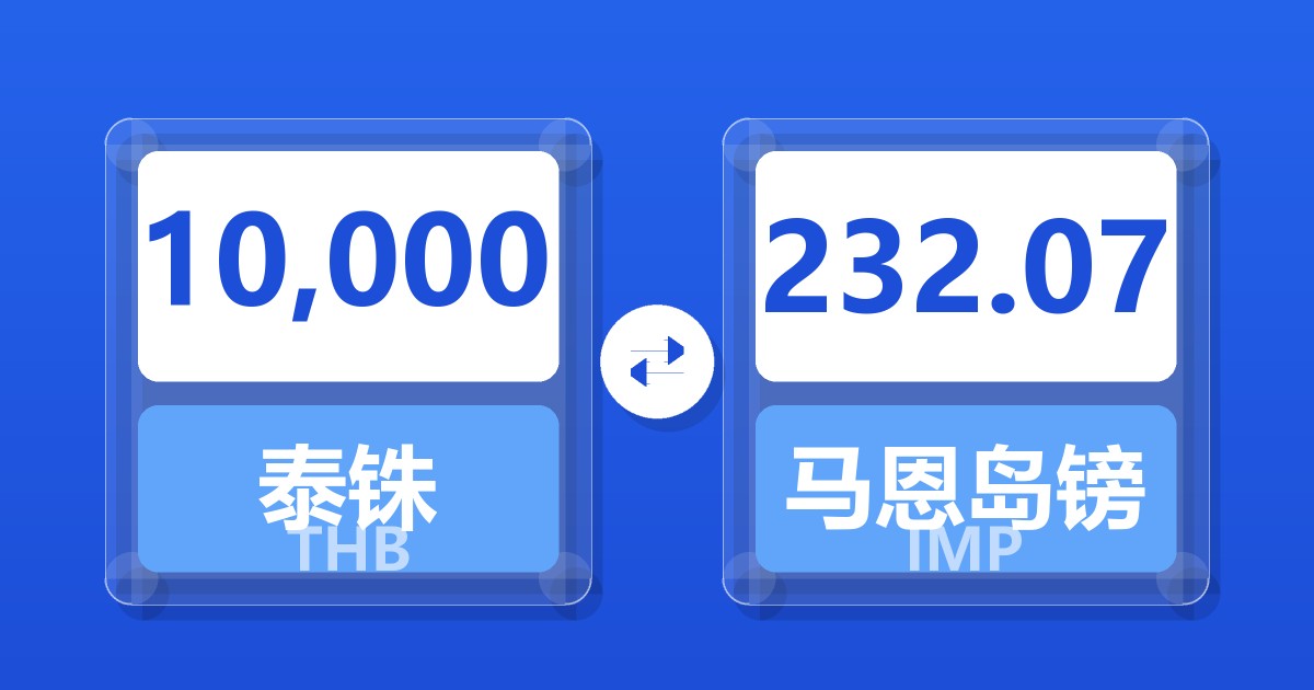 10,000泰铢兑马恩岛镑