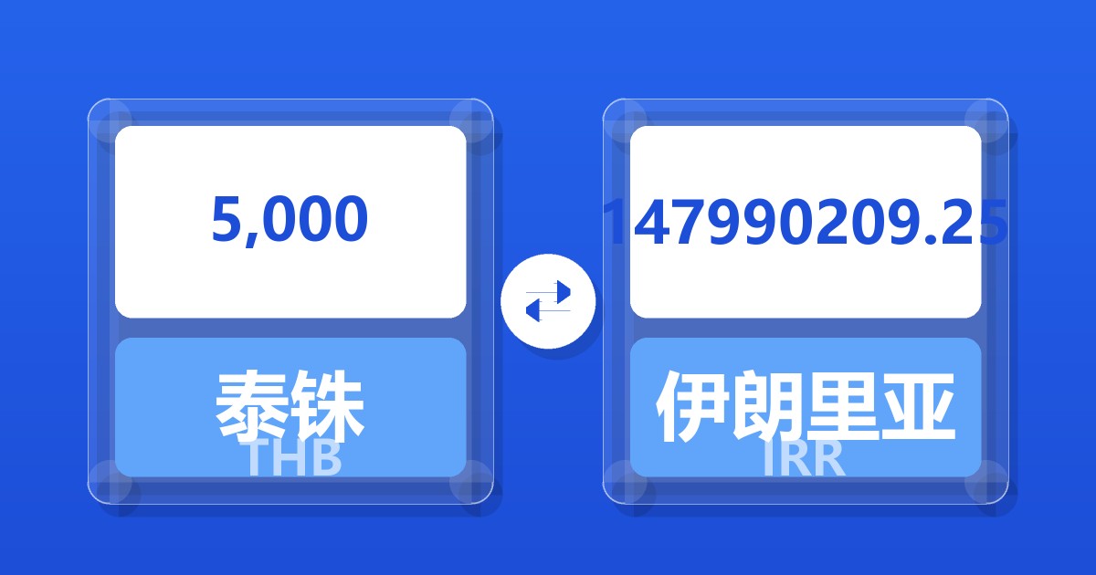 5,000泰铢兑伊朗里亚尔