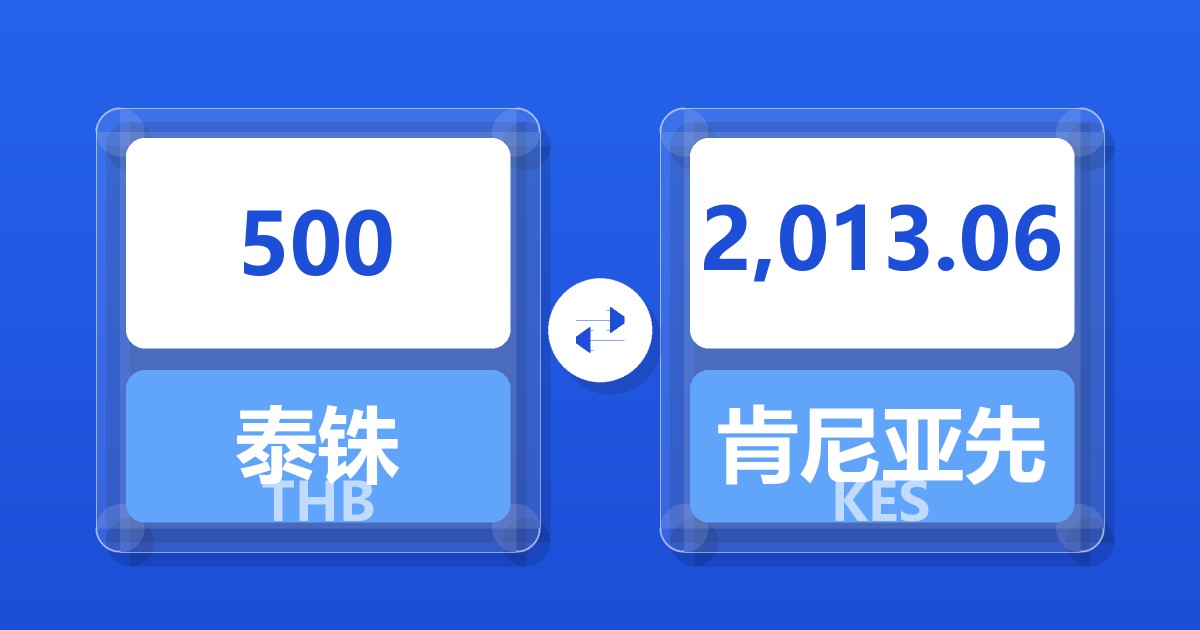 500泰铢兑肯尼亚先令