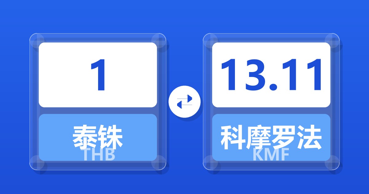 1泰铢兑科摩罗法郎