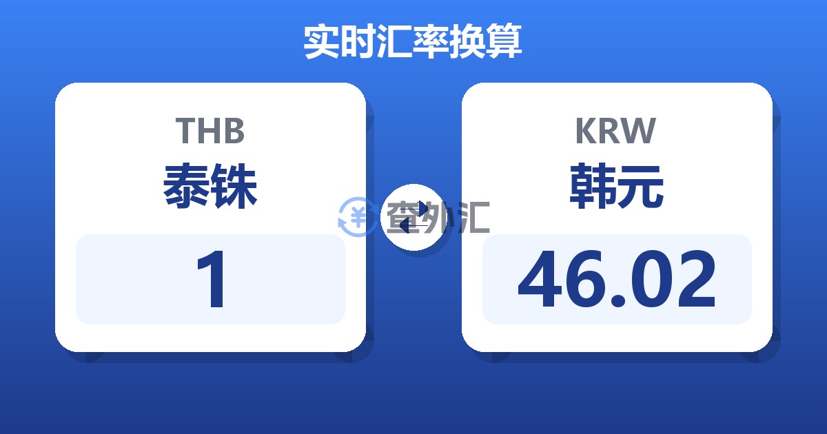 1泰铢兑韩元