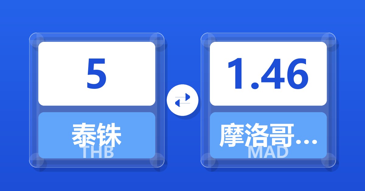 5泰铢兑摩洛哥迪拉姆