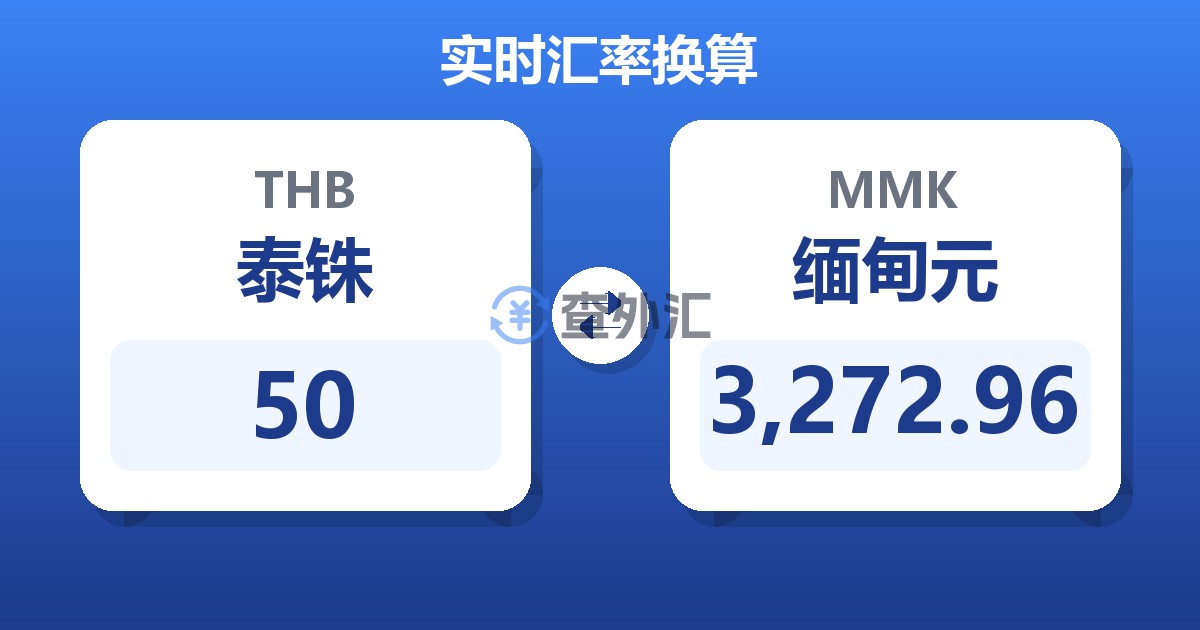 50泰铢兑缅甸元