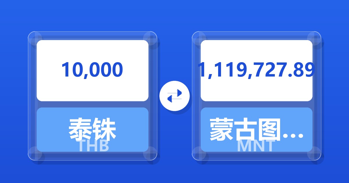 10,000泰铢兑蒙古图格里克