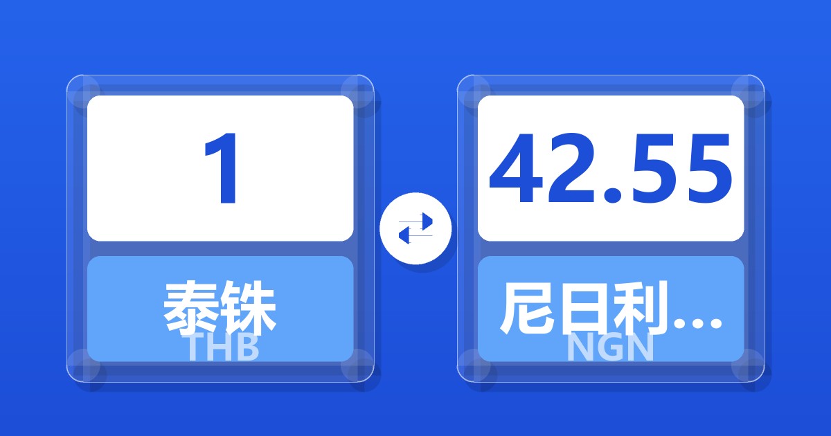 1泰铢兑尼日利亚奈拉