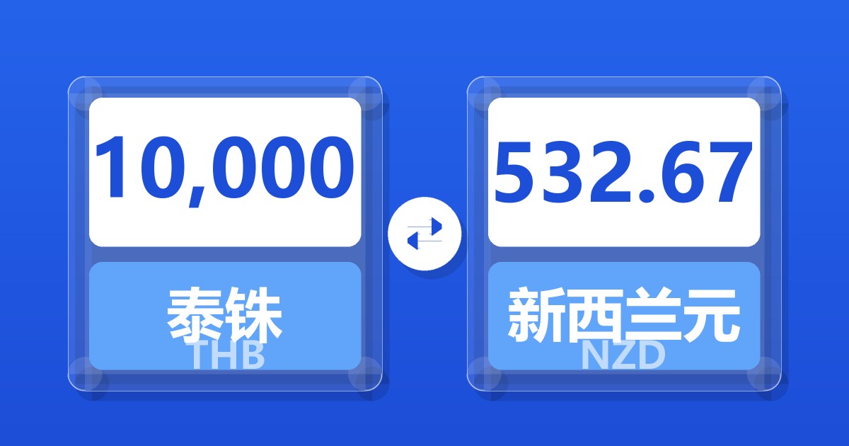 10,000泰铢兑新西兰元