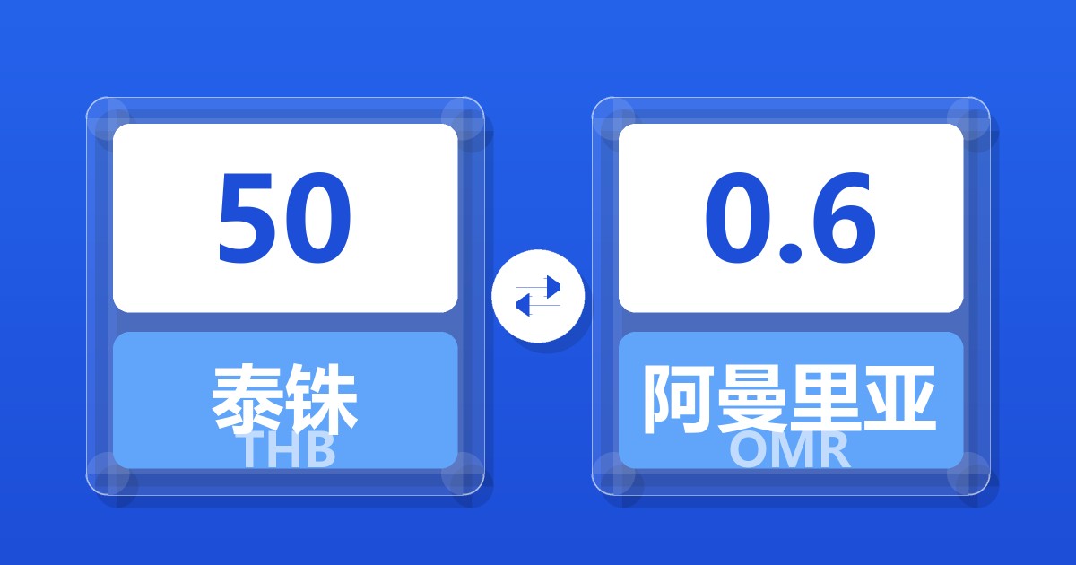 50泰铢兑阿曼里亚尔