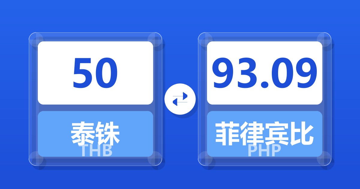 50泰铢兑菲律宾比索