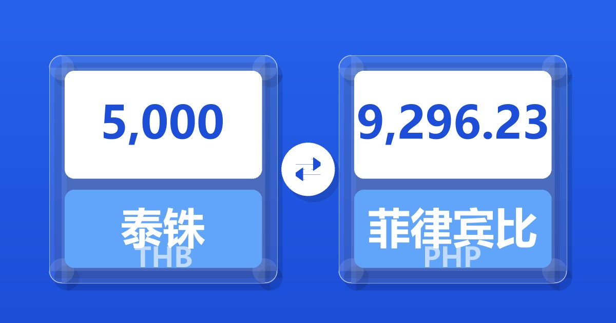 5,000泰铢兑菲律宾比索