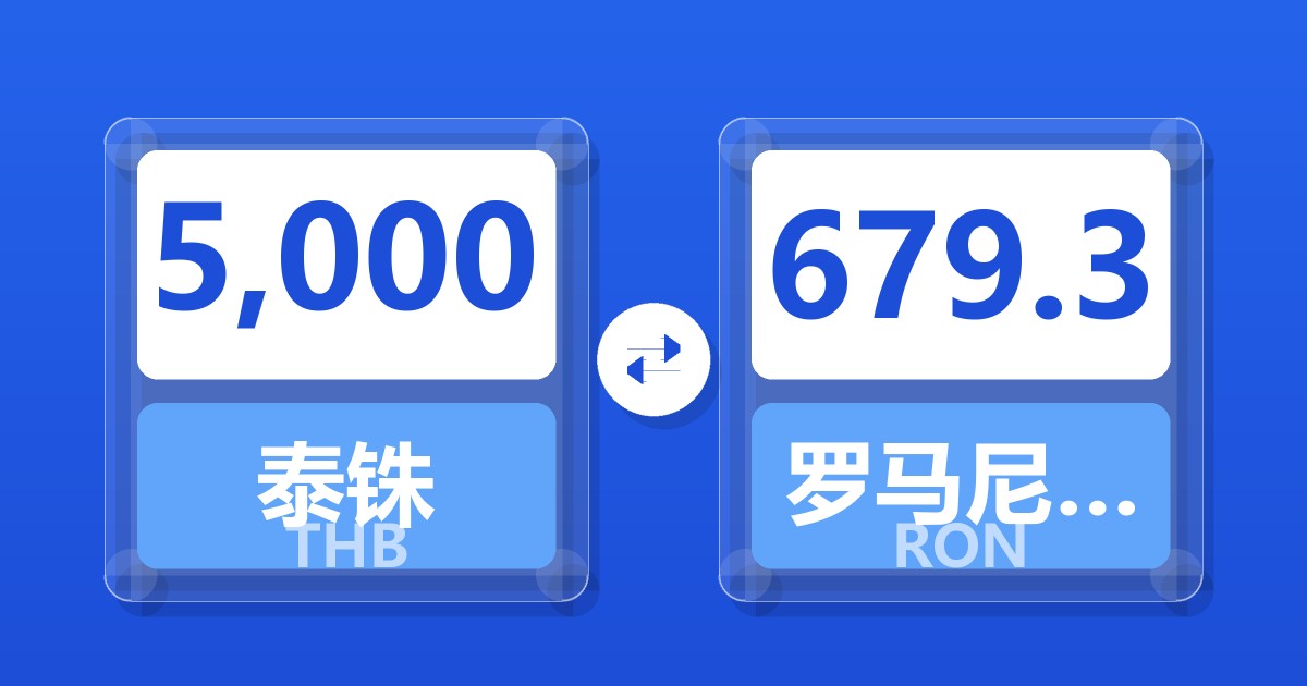 5,000泰铢兑罗马尼亚列伊