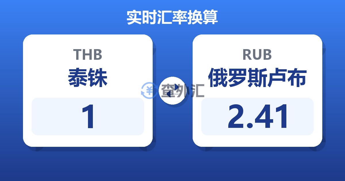 1泰铢兑俄罗斯卢布
