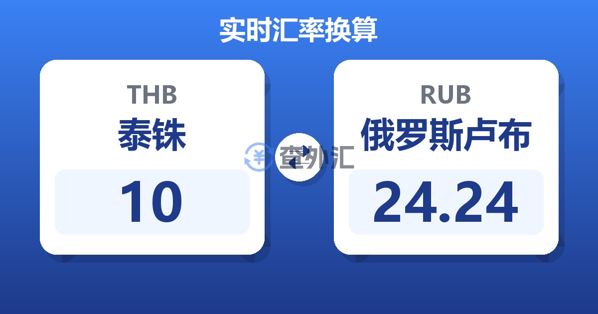 10泰铢兑俄罗斯卢布