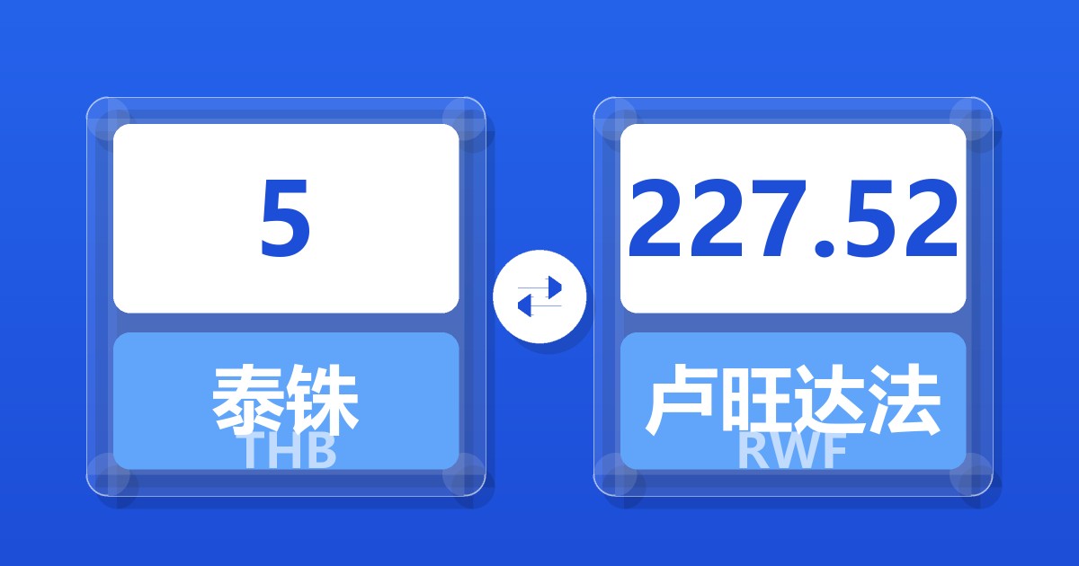 5泰铢兑卢旺达法郎