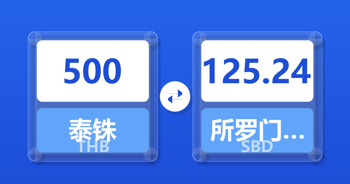 500泰铢兑所罗门群岛元