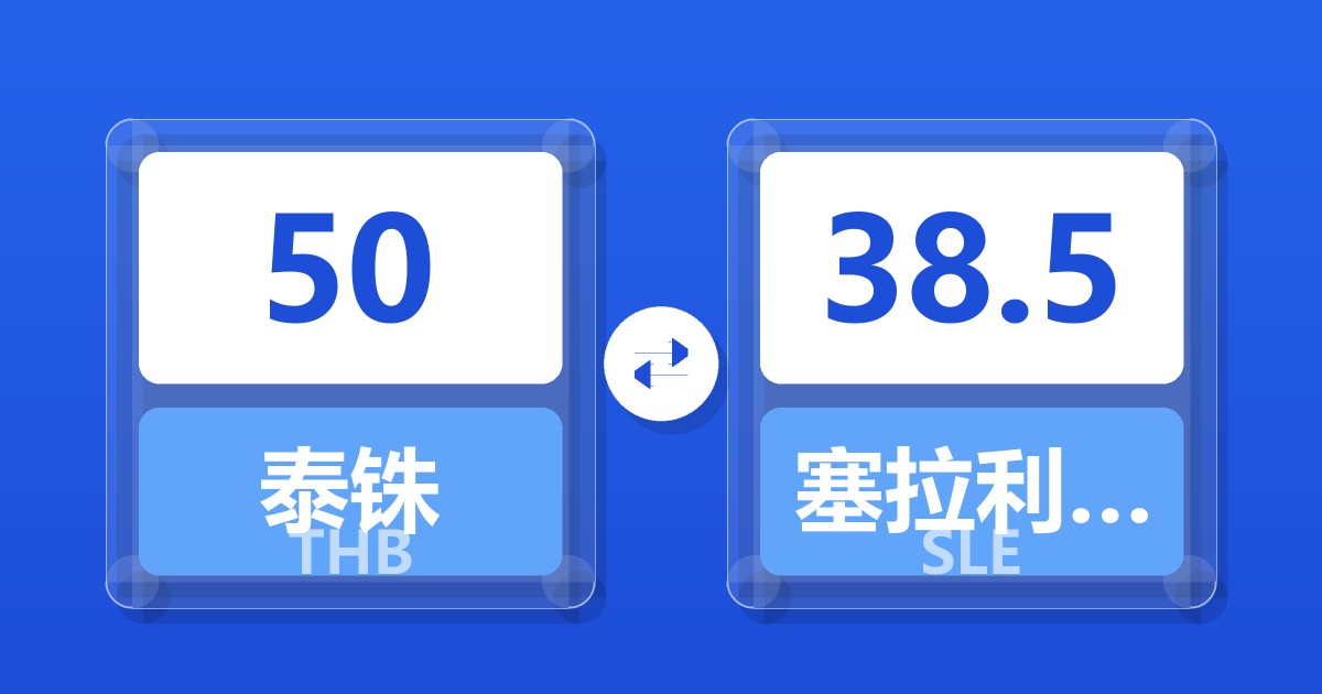 50泰铢兑塞拉利昂利昂