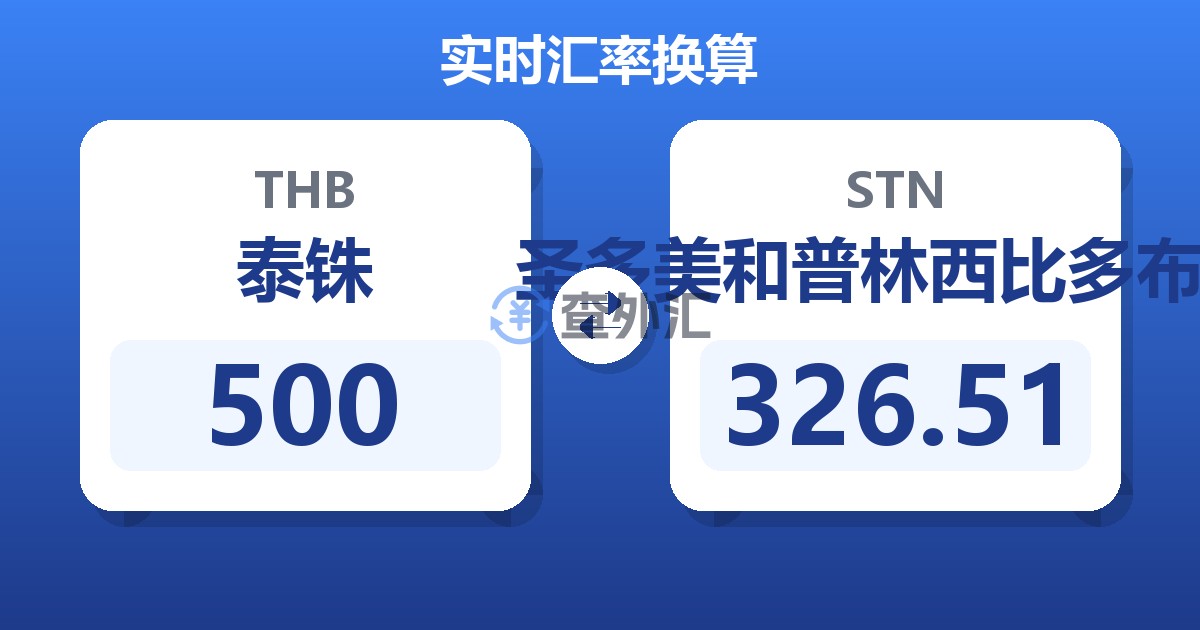 500泰铢兑圣多美和普林西比多布拉