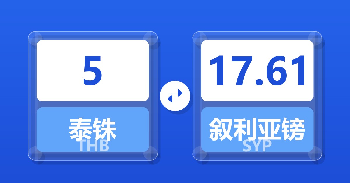 5泰铢兑叙利亚镑
