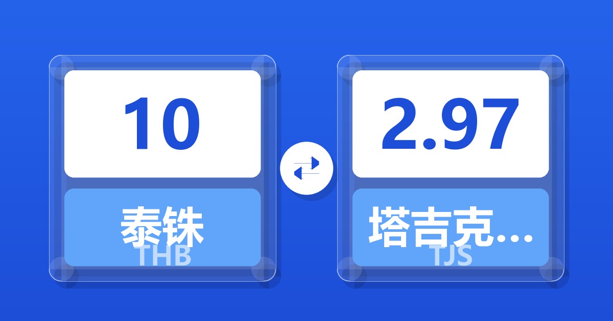 10泰铢兑塔吉克斯坦索莫尼