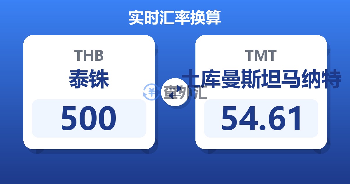 500泰铢兑土库曼斯坦马纳特