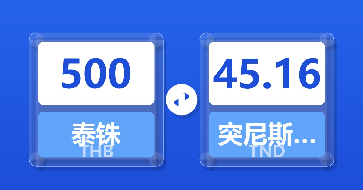 500泰铢兑突尼斯第纳尔