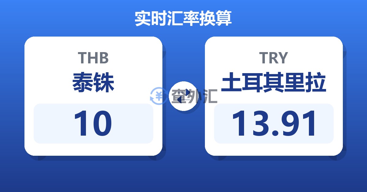 10泰铢兑土耳其里拉