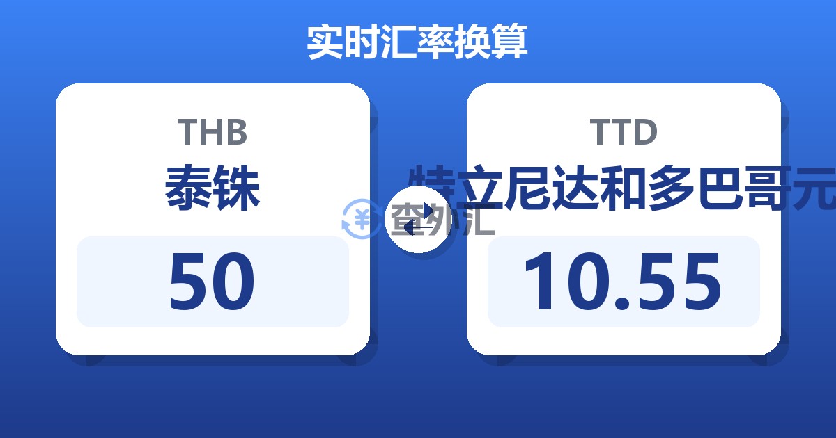 50泰铢兑特立尼达和多巴哥元