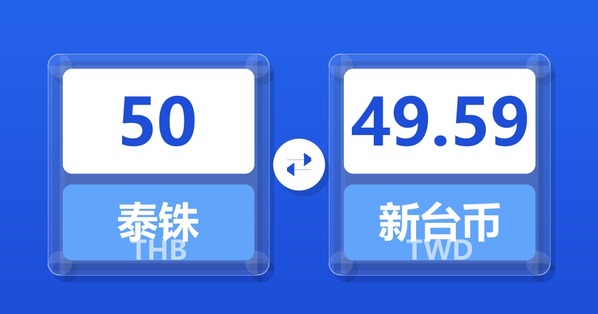 50泰铢兑新台币
