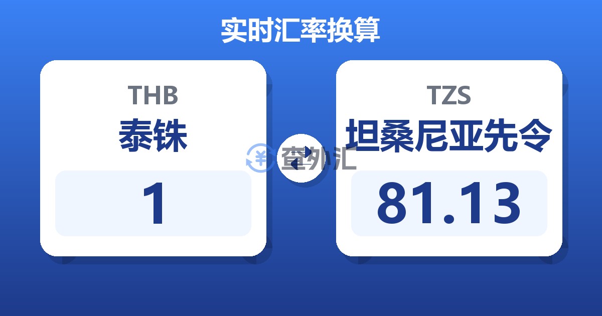 1泰铢兑坦桑尼亚先令