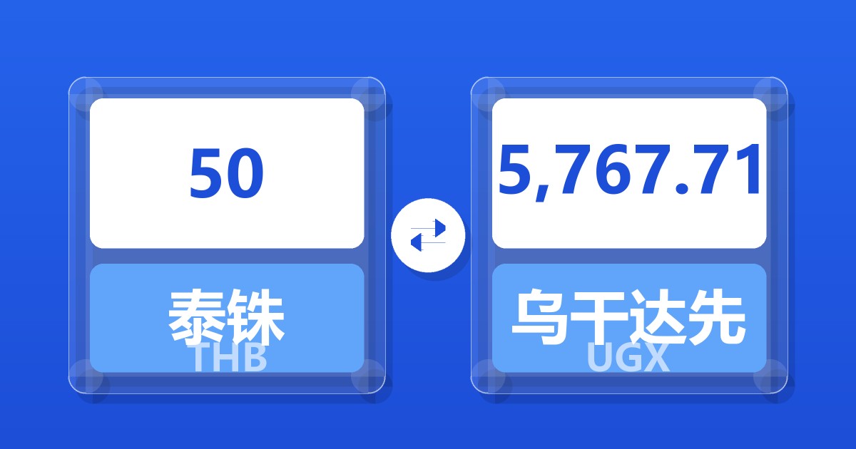 50泰铢兑乌干达先令