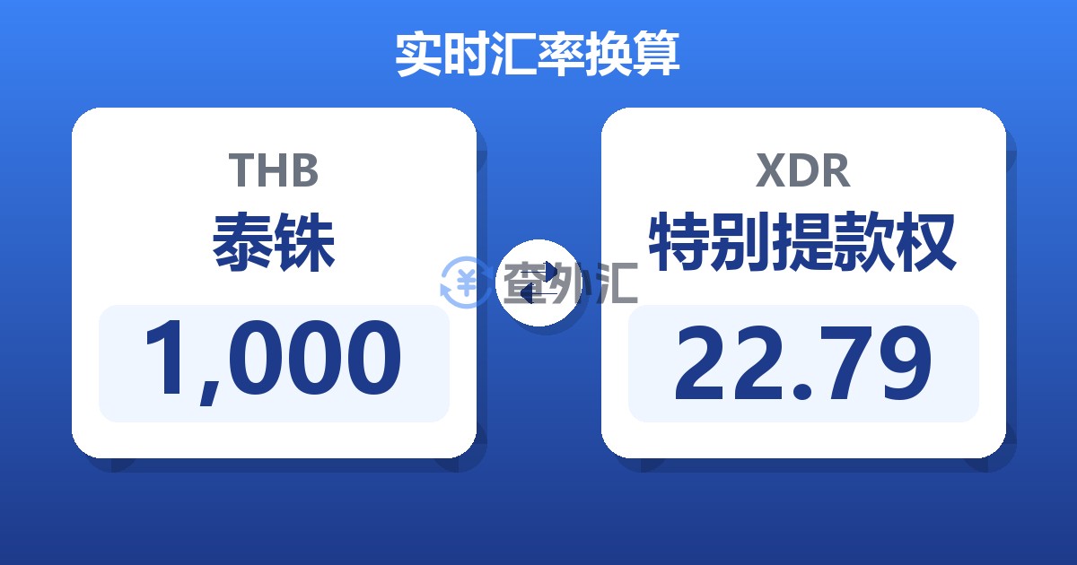 1,000泰铢兑特别提款权