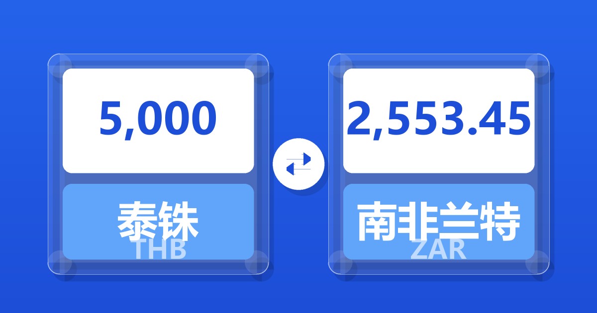5,000泰铢兑南非兰特