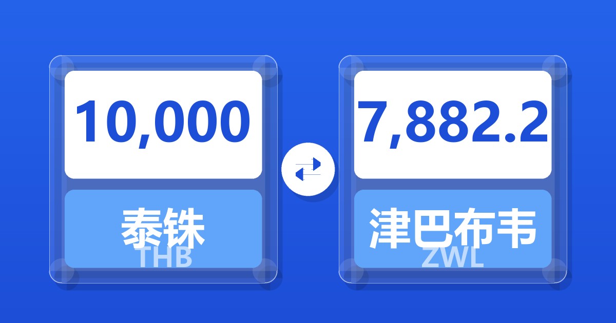 10,000泰铢兑津巴布韦元