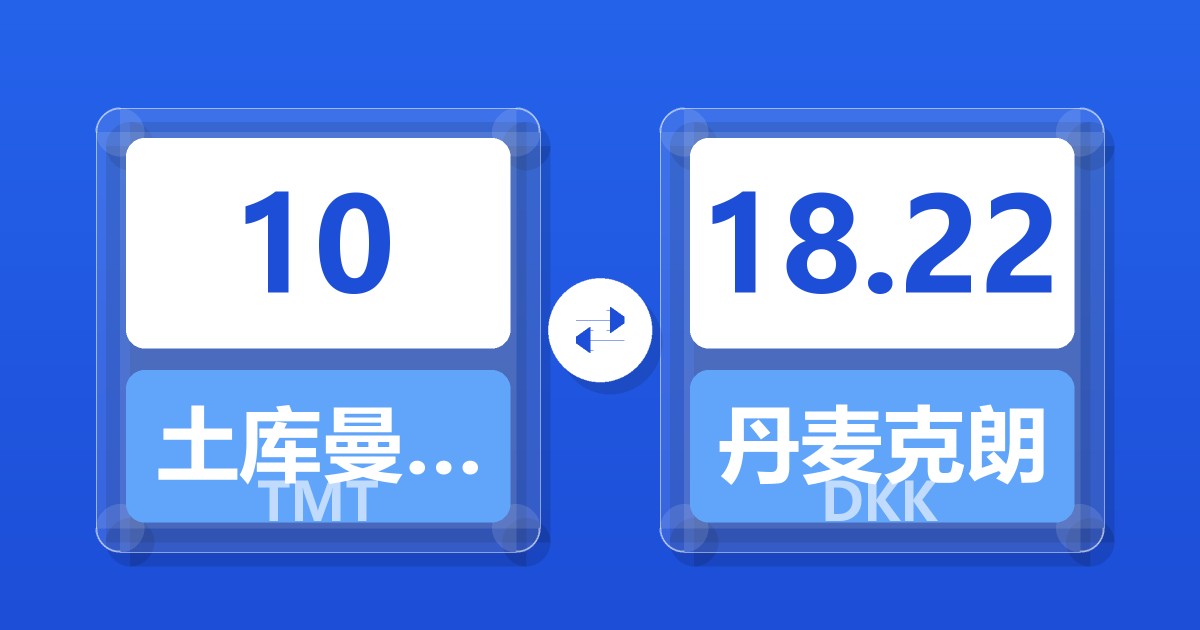 10土库曼斯坦马纳特兑丹麦克朗